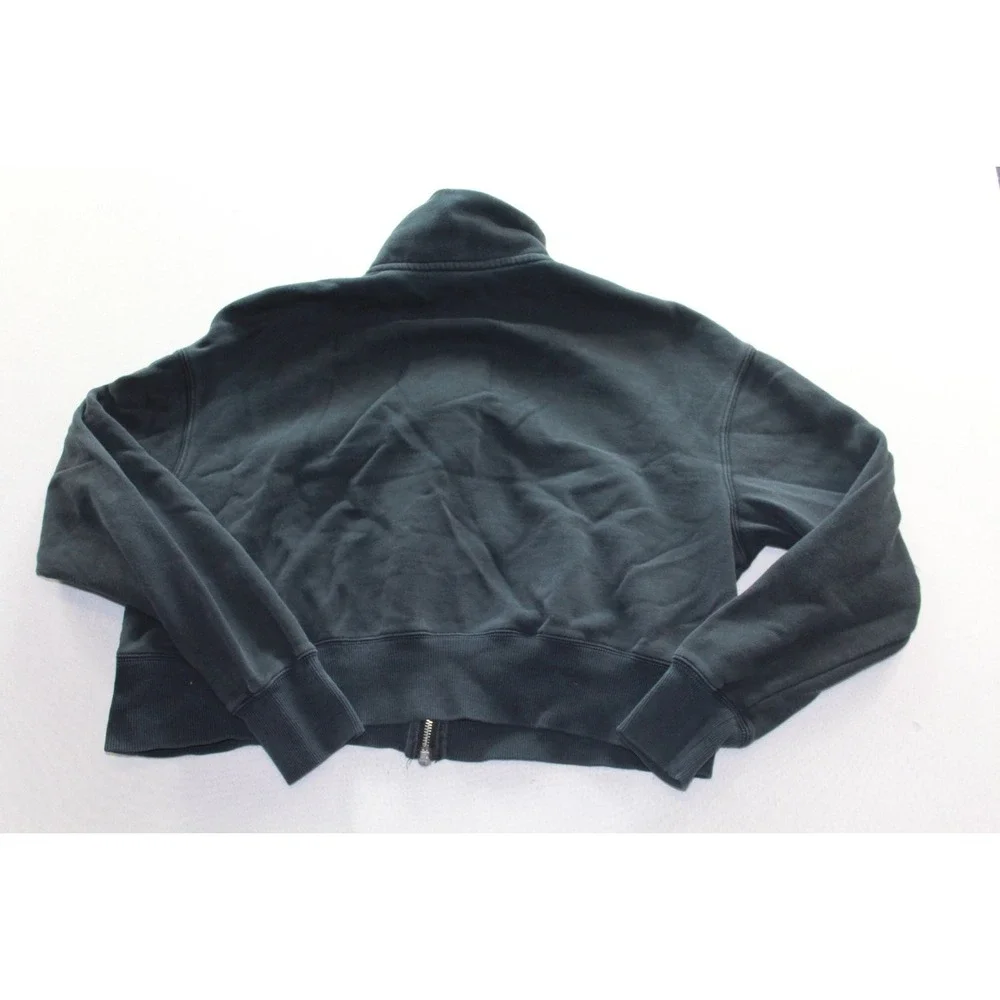 Nike Track Jacket Mens Medium Black Excellent Full Zip Mock Neck Logo Pockets